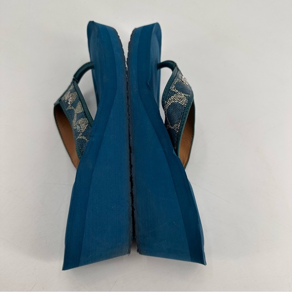 Coach Jolene Logo Y2K Style Wedge Sandals 10 - Picture 6 of 7